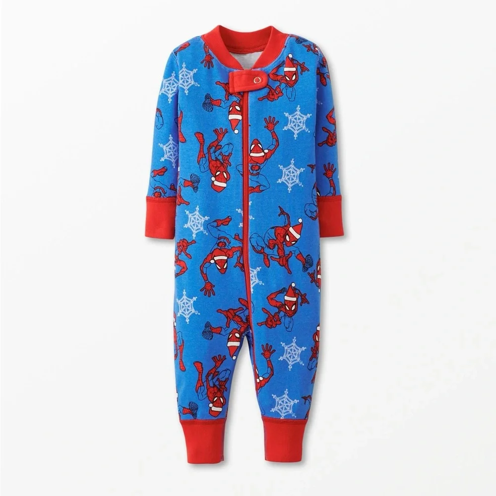 Hanna Andersson Marvel Spider-Man Baby Zip Sleeper Footie Pajamas 6–12M